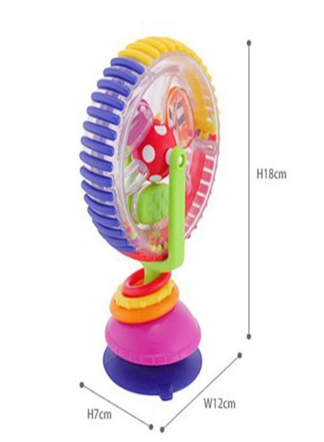 shenruifa Ferris Wheel Toy, Colorful Rotating Ferris Wheel Toy Dining Table Cart Sucker Toy Baby Stroller Early Education Toy with Suction Cup Base (Colorful) - Image 4
